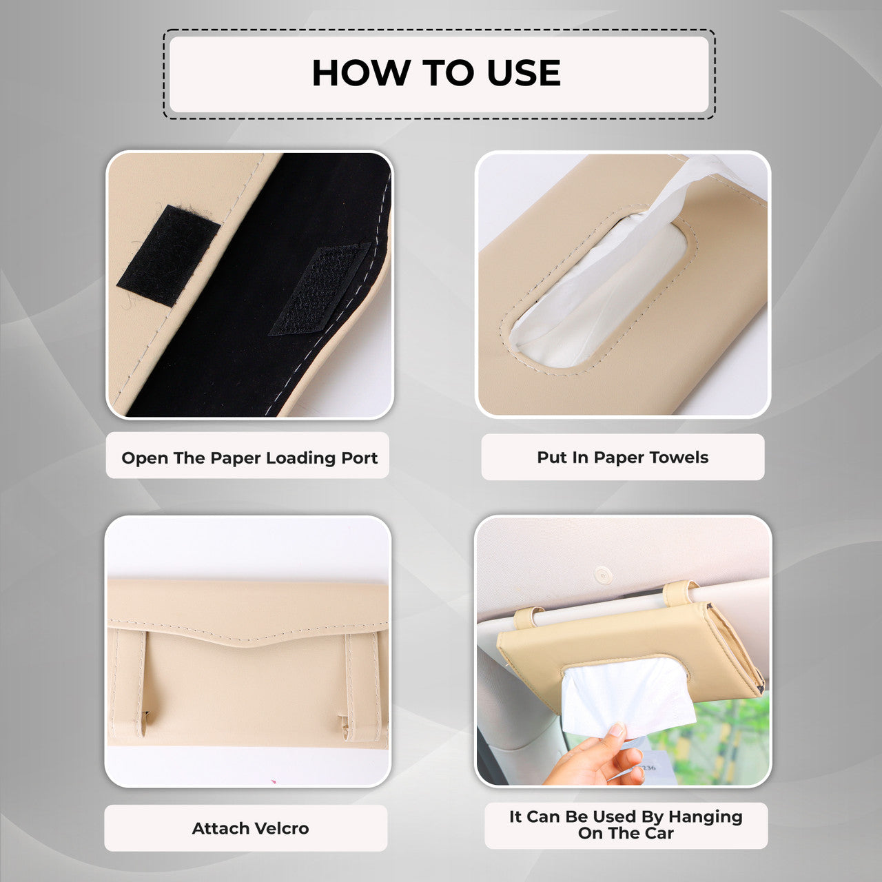 Car Tissue Holder, Sun Visor Napkin Holder